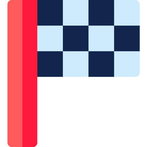 Flag sports and competition flag racing icon