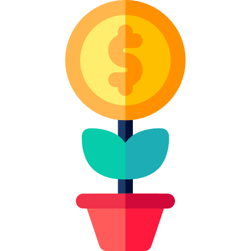 Growth profit dollar money growth icon