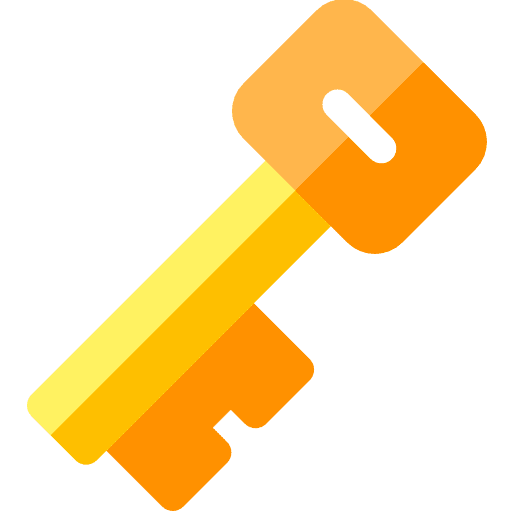 Key business and finance pass security icon