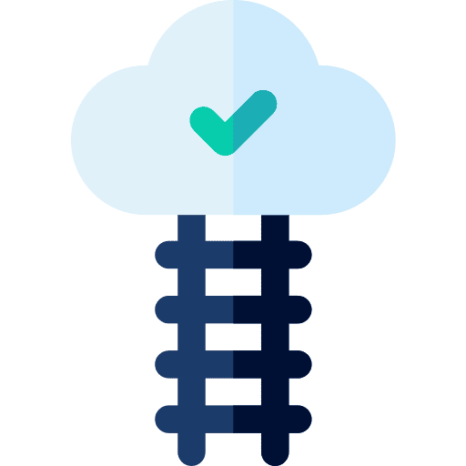 Ladder secure check mark ladder icon