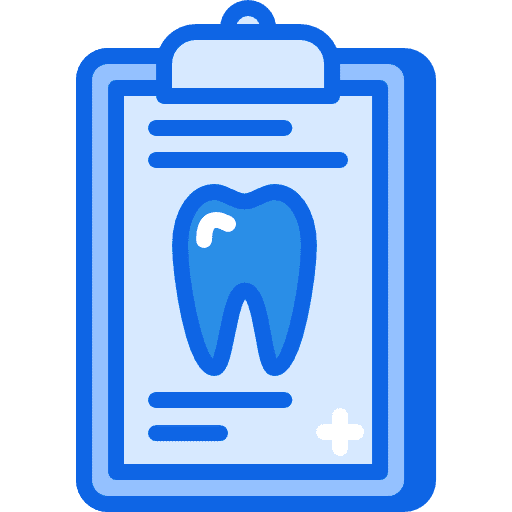 Clipboard dental teeth healthcare icon