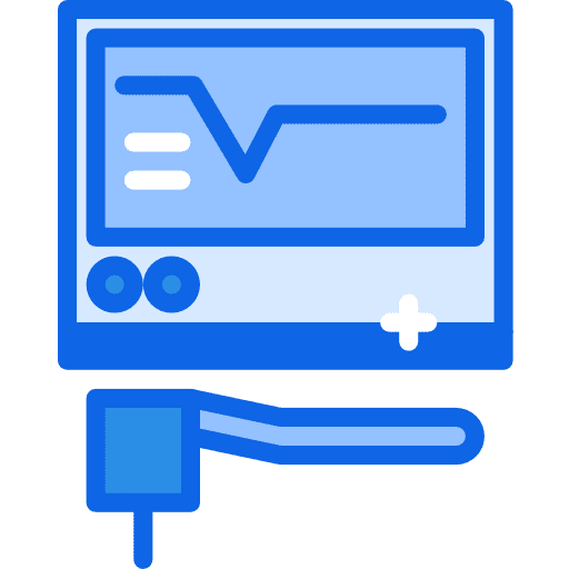 Monitoring monitor healthcare and medical television icon
