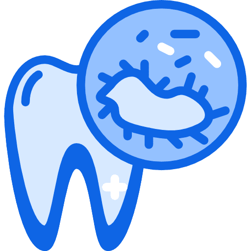 Tooth dental odontology bacteria icon