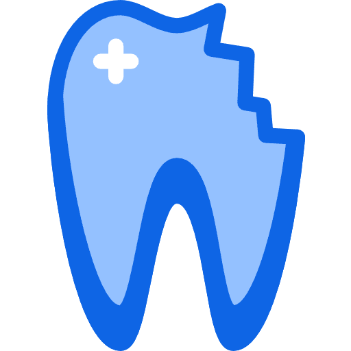 Broken tooth medical tooth dentist icon