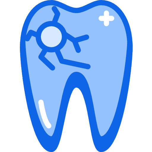 Broken tooth odontology premolar broken tooth icon