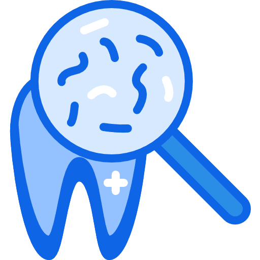 Tooth dentist germs healthcare and medical icon