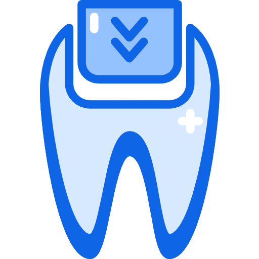 Tooth healthcare and medical caries medical icon