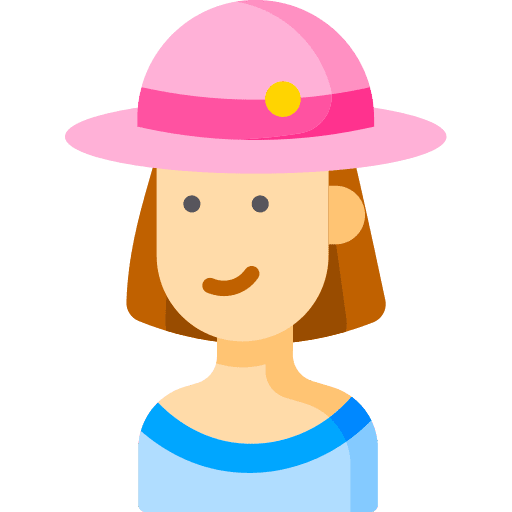 Girl hat avatar user icon