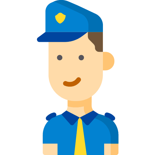 Policeman man user professions and jobs icon