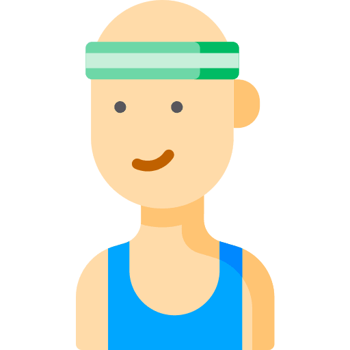 Sporty athletic avatar user icon