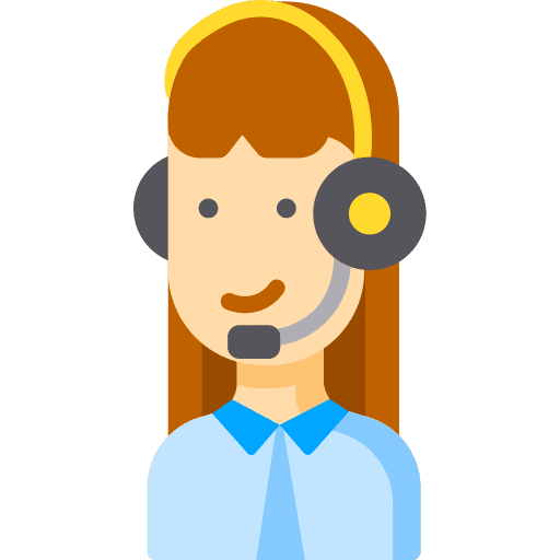 Customer support headphones woman user icon