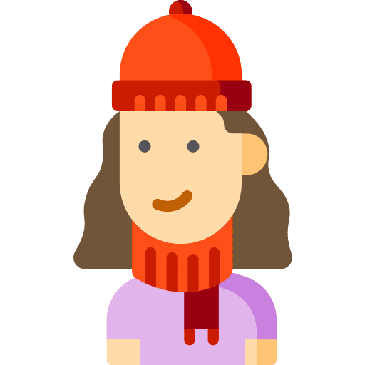 Girl garment winter winter clothes icon