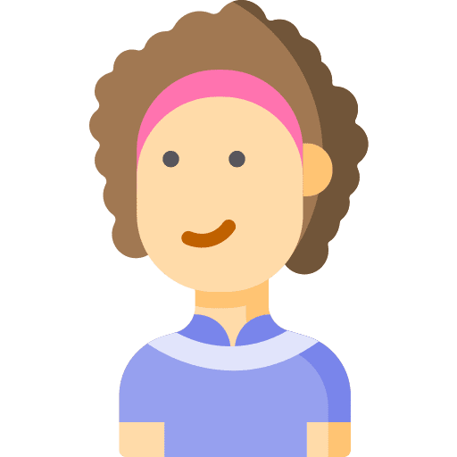 Girl woman curly hair avatar icon