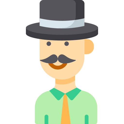 Man hat elegant man icon