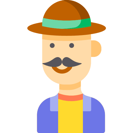 Man moustache avatar user icon