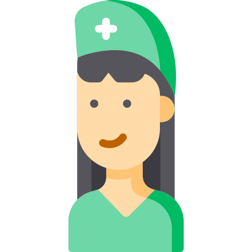 Nurse user professions and jobs illness icon