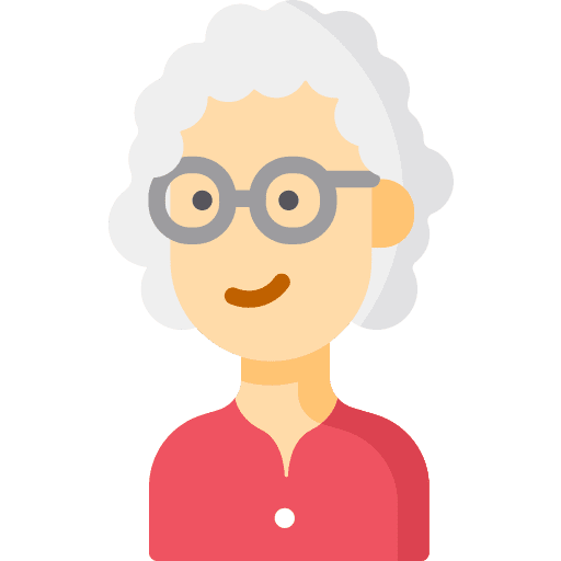 Old woman elderly avatar social icon