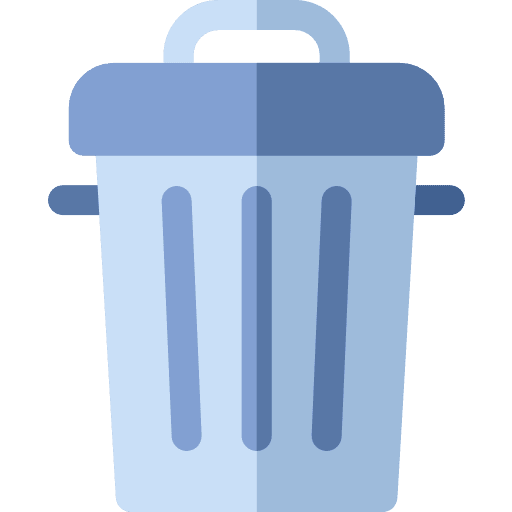 Rubbish bin furniture and household rubbish can garbage bin icon