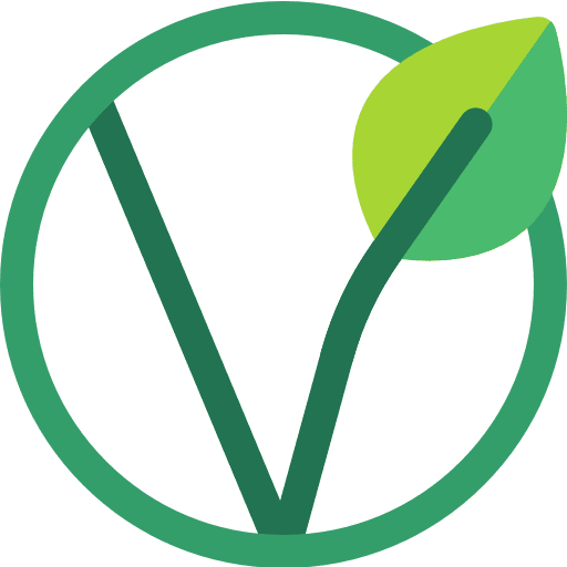 Vegan vegetarian food leaf icon