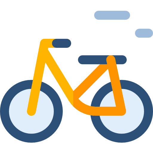 Bike sports bicycle transport icon