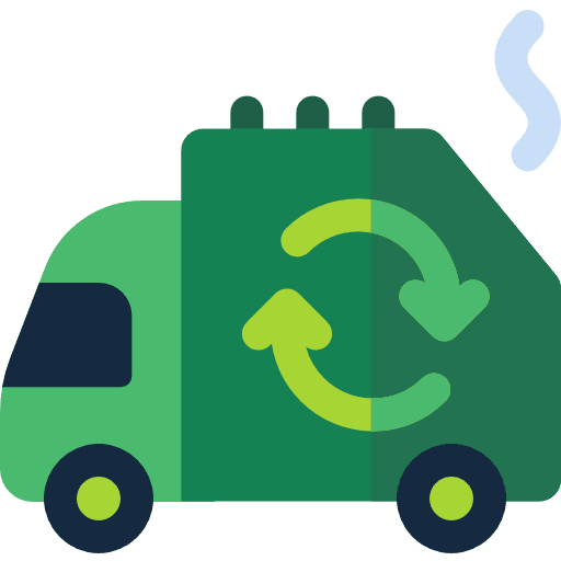 Garbage truck truck garbage trash icon