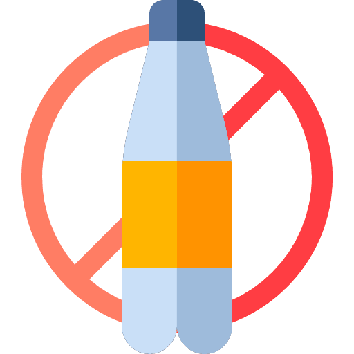 Plastic bottle food and restaurant refreshment bottle icon