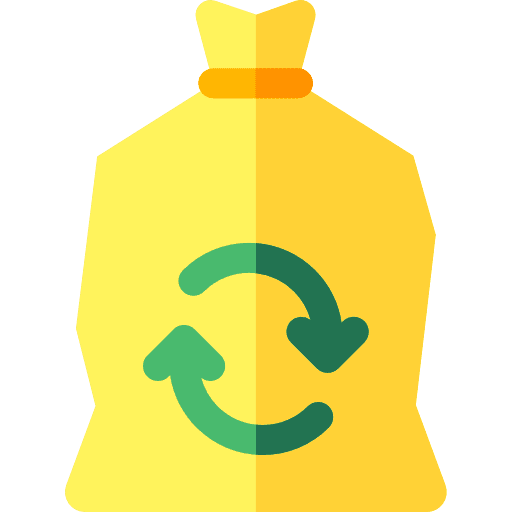 Recycle tool wiping bags icon