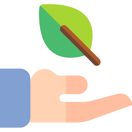 Ecological growth nature hands and gestures icon