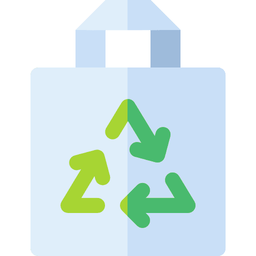 Recycle bag recycled bag symbol arrows icon