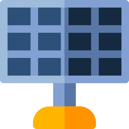 Solar panel solar energy renewable energy technology icon
