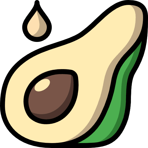 Avocado food vegetarian organic icon