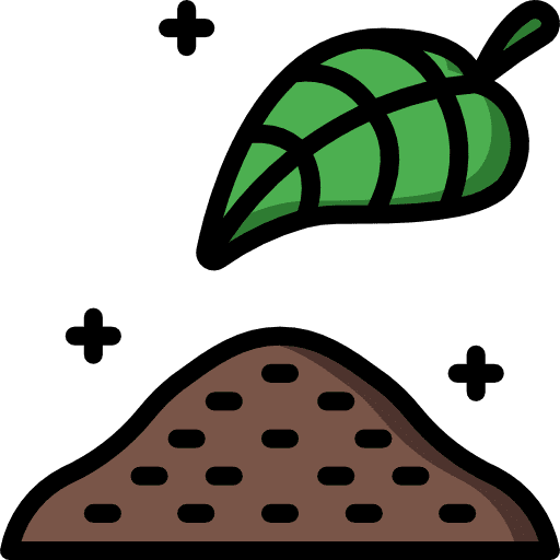 Herbal leaves natural powder icon