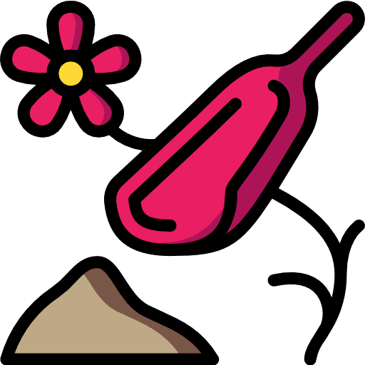 Powder collecting farming and gardening nature icon