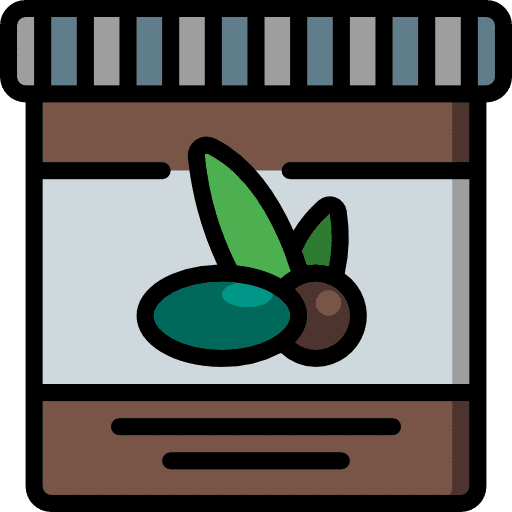 Cream natural healthcare and medical jar icon