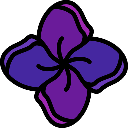 Melastome flower nature plant icon