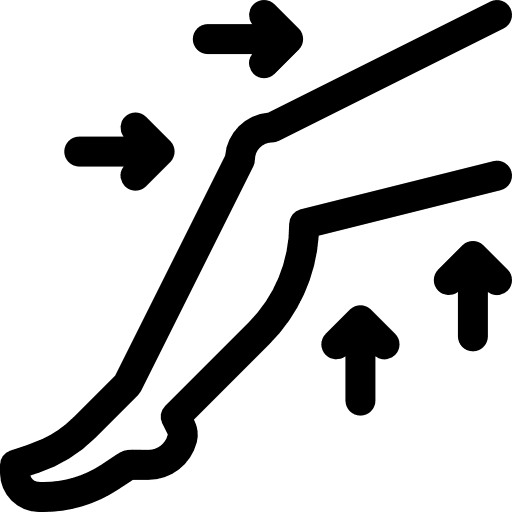 Leg anatomy body parts operation icon