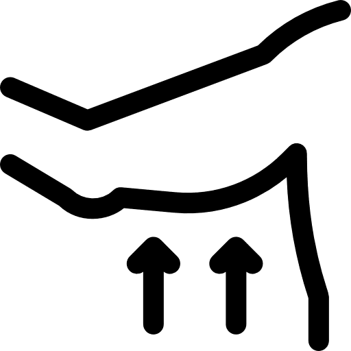 Arm muscle sports and competition arrows icon