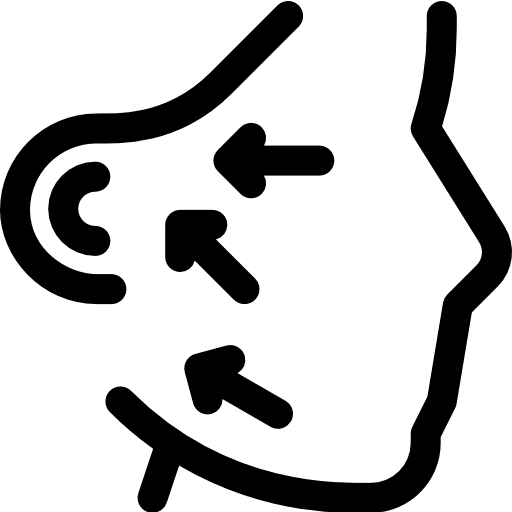 Plastic surgery arrows plastic surgery healthcare and medical icon