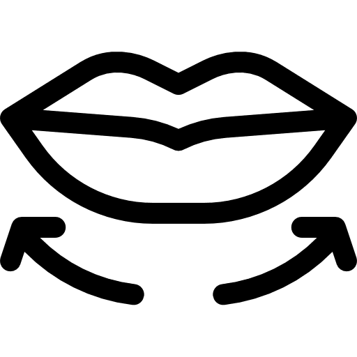 Lips dermal filler cosmetic healthcare and medical icon