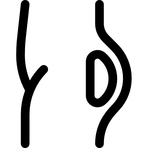 Butt plastic surgery healthcare hospital icon