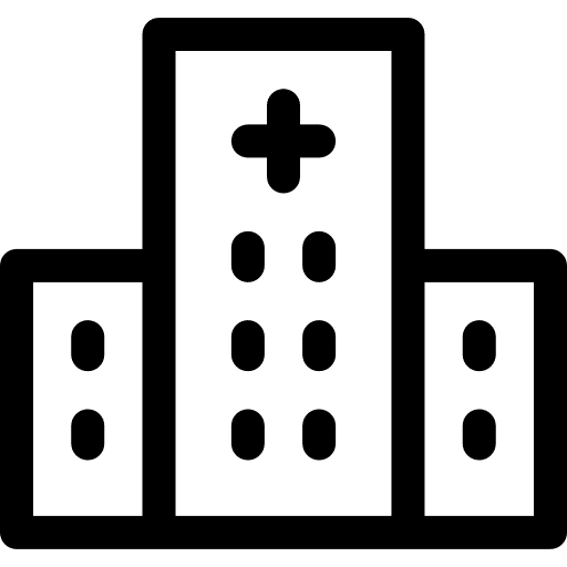 Hospital hospital architecture and city health clinic icon