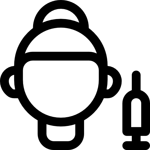 Woman healthcare woman syringe icon