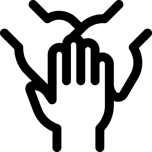 Cooperation friends gestures cooperation icon