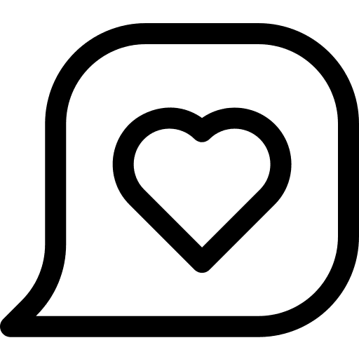 Love message heart valentines day communications icon