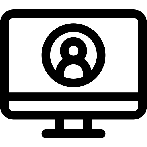 Account avatar video conference communications icon