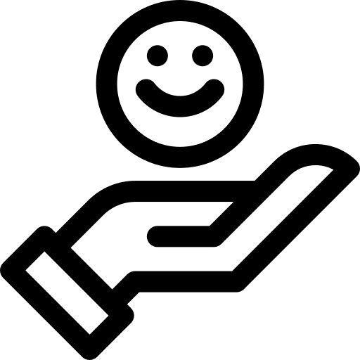 Hand smile hands and gestures hand icon