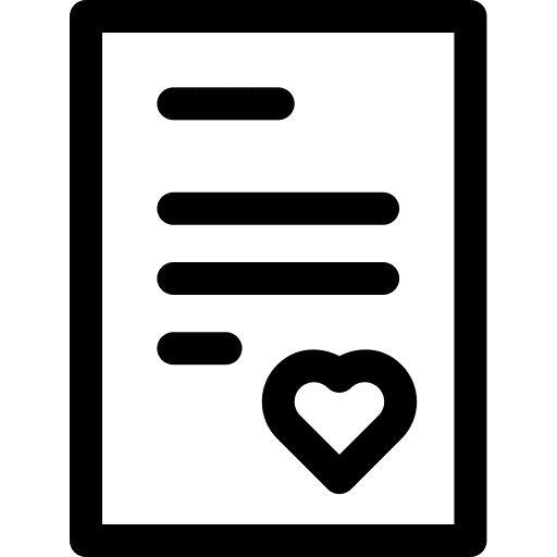 Love letter communications paper files and folders icon