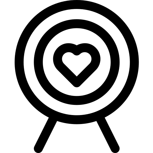 Target love archery targeting icon