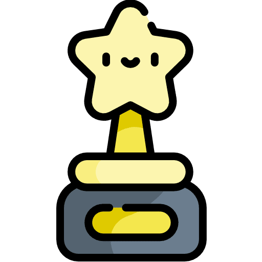 Star winner prize trophy icon