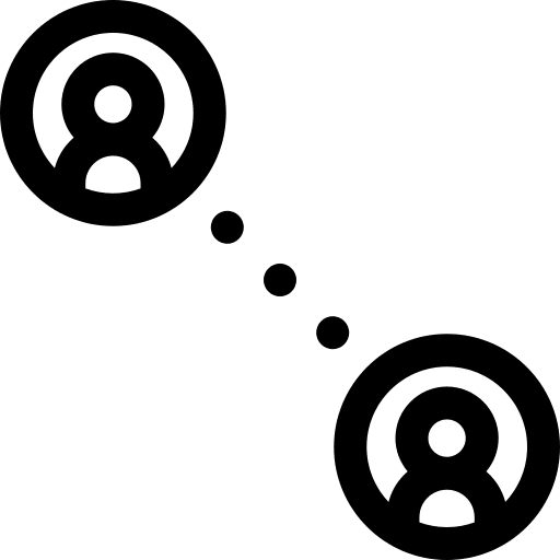 Touch friends connected friendship icon